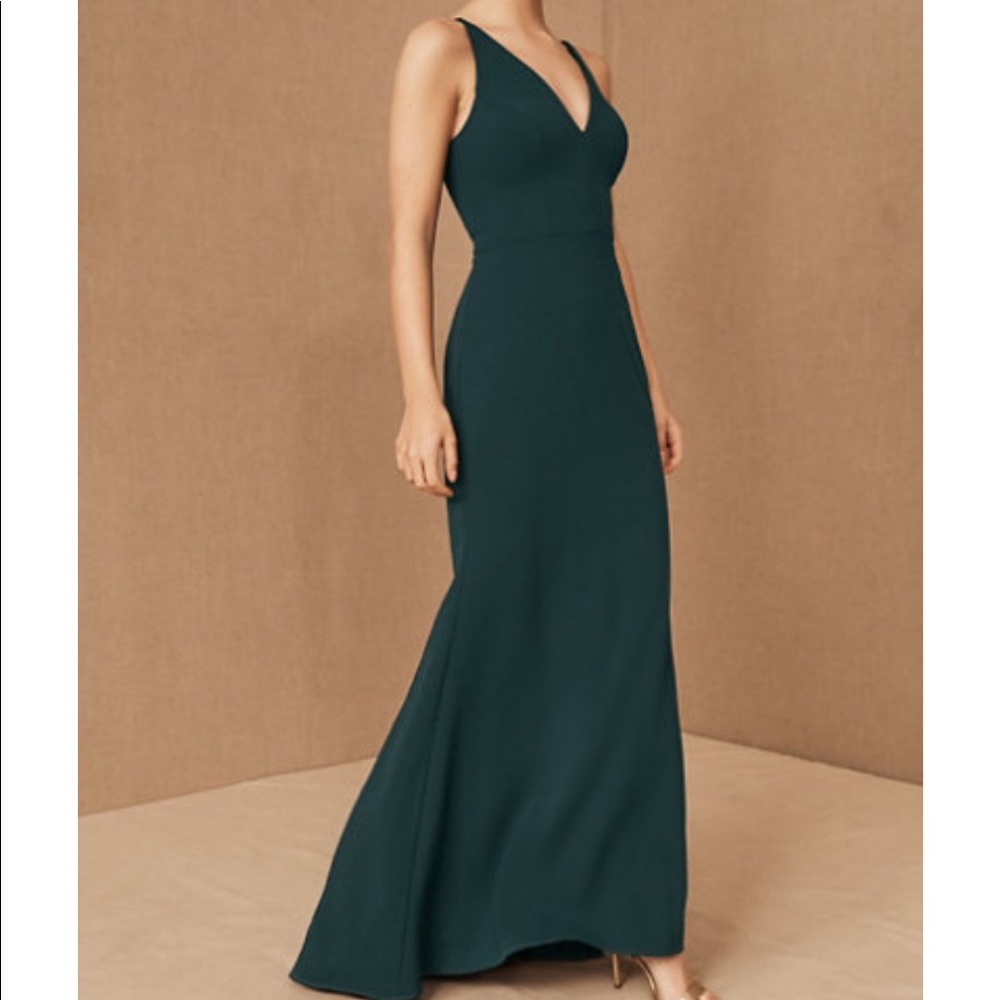 BHLDN green Jones V neck. Worn once for wedding